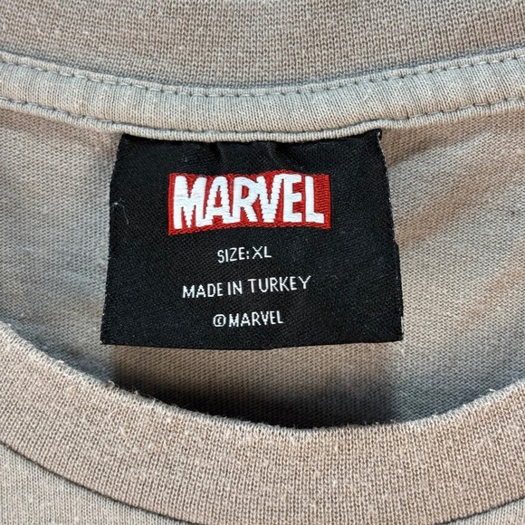 Marvel Men's T-Shirt Black Panther Superhero Graphic Taupe Short Sleeve Sz XL‎ - Picture 2 of 11